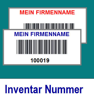   Inventarnummer - Mit der Inventarnummern  behalten Sie den Überblick über Ihr Inventar