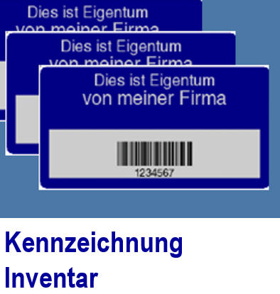 Inventar mit Barcode Etiketten kennzeichnen