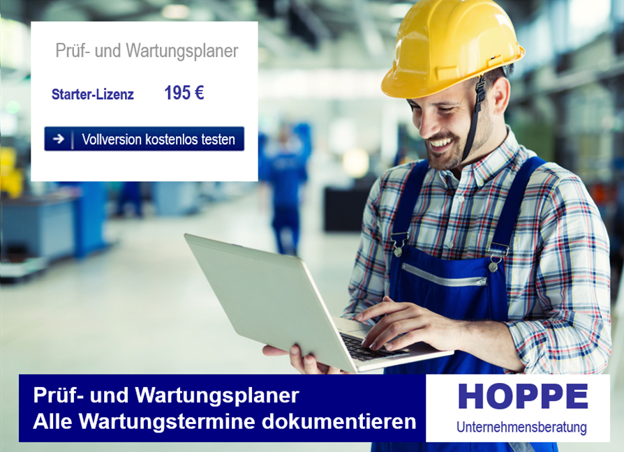 Prüf- und Wartungsplaner dokumentiert Prüfung, Wartung und Instandhaltung Management der Prüftermine mit dem Prüf- und Wartungsplaner