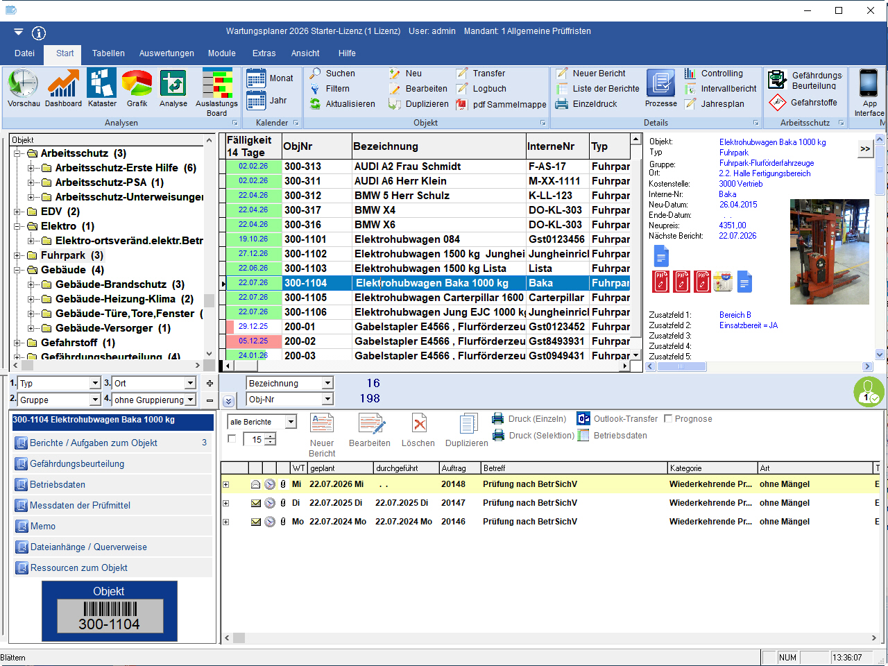 Prüf- und Wartungsplaner Prüf- und Wartungsplaner