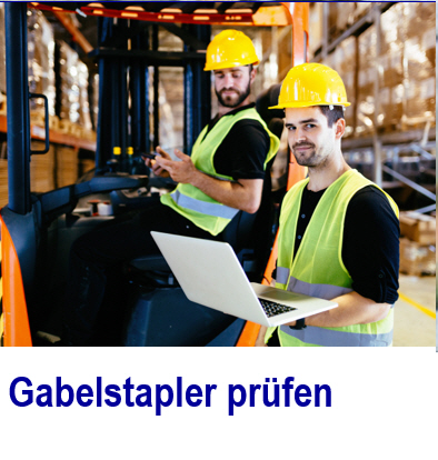 Gabelstaplerpr�fung 195�. Pr�fen Planen  Dokumentieren. Software Gabel