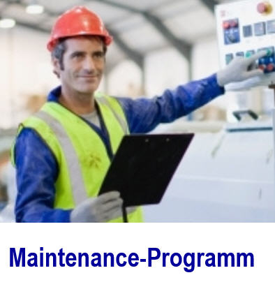 Maintenance-Programm. Planung f�r die Pr�fung und Wartung im Betrieb.