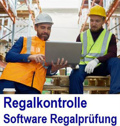 J�hrliche Regalinspektion Regalpr�fung DIN15635 . 
Regalpr�fer app gem