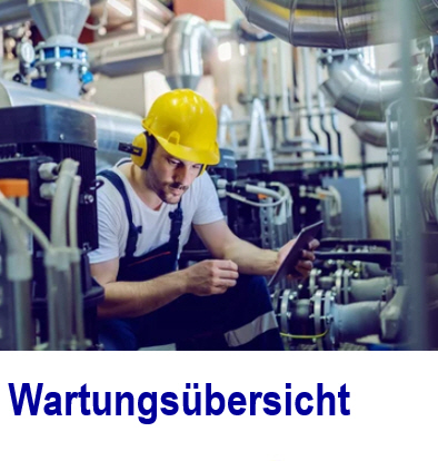 Wartungs�bersicht mit einer Wartungsverwaltung. f�r Industrie und  Han