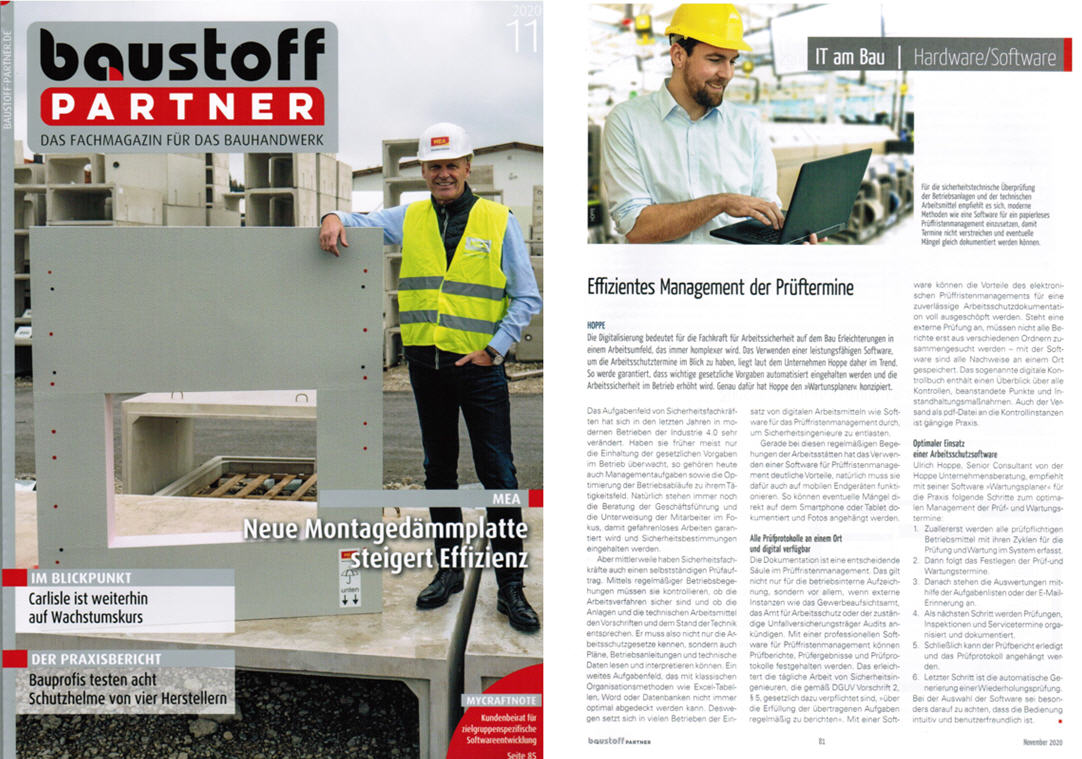 Baustoff Partner November/20 - Effizientes Management der Pr�ftermine