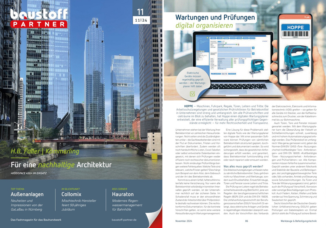 Baustoff Partner SBM Verlag / 11-24 Wartungen und Pr�fungen digital organisieren