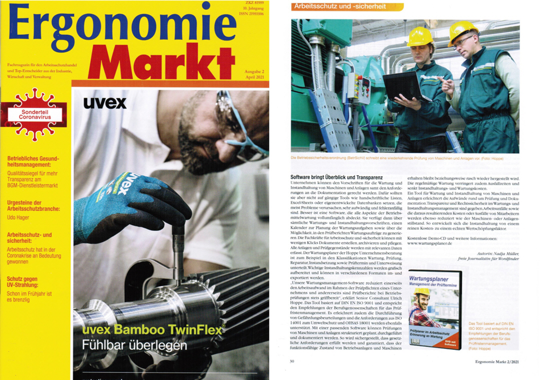 Ergonomie Markt- April/21 - Software bringt �berblick und Transparenz