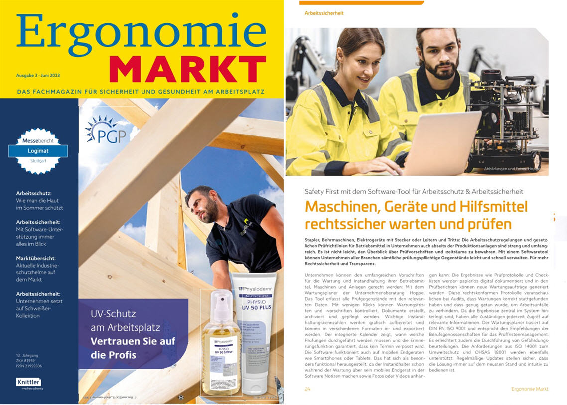 Ergonomie Markt- Juni/23 - Knittler Medien GmbH Safety First mit dem Software-Tool f�r Arbeitsschutz & Arbeitssicherheit