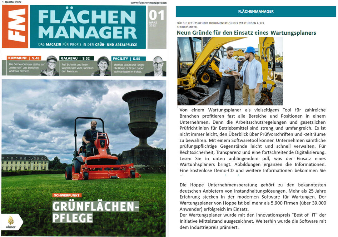 Fl�chenmanager / 03-22 Verlag Eugen Ulmer KG,  �berblick �ber Pr�fvorschriften und -zeitr�ume zu bewahren.