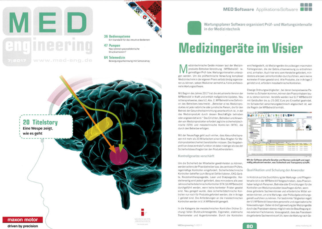 MEDengineering 2017 11 Medizinger�te im Visier Pr�f- und Wartungsintervalle in der Medizintechnik