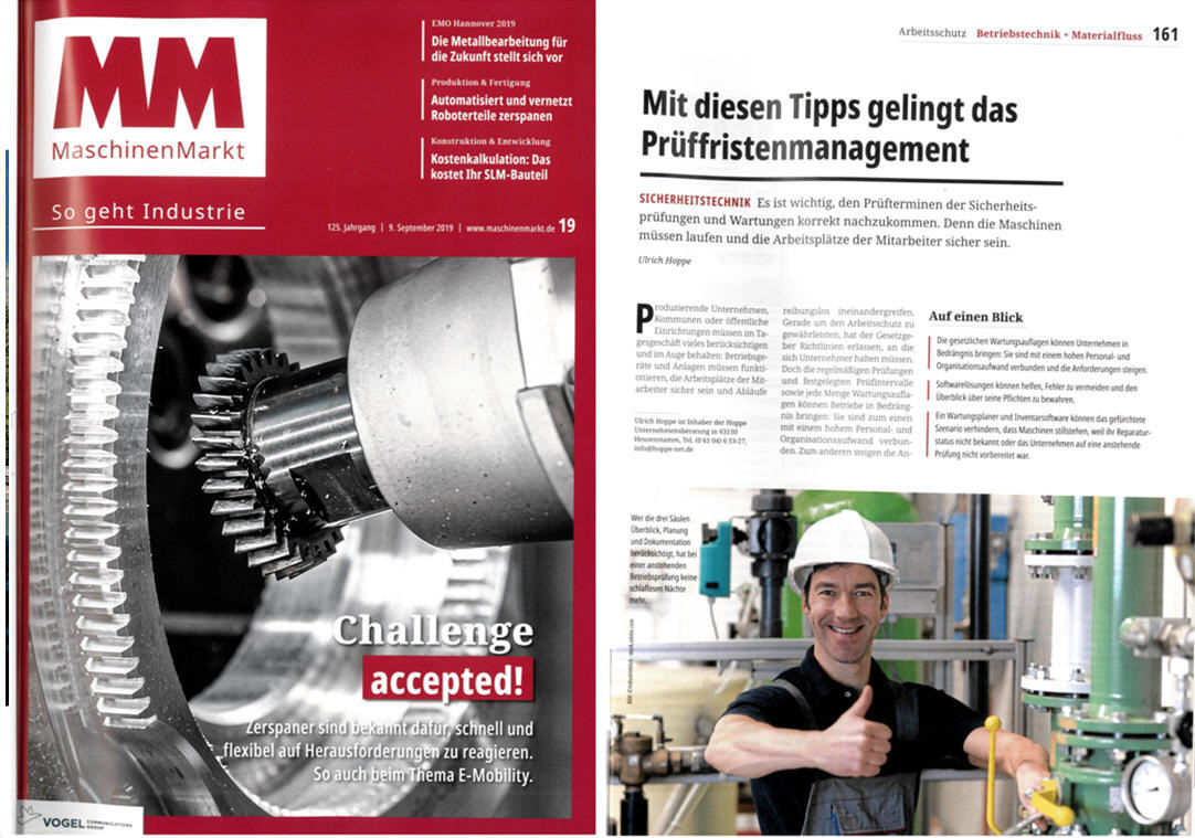 MM Maschinenmarkt - Mit diesen drei Tipps gelingt das Pr�ffristenmanagement