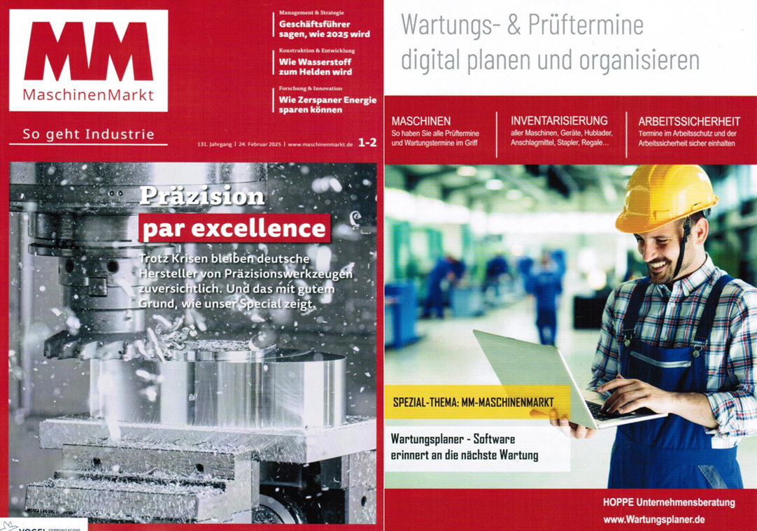 MM Maschinenmarkt Vogel Communication Group Feb/25 Wartungssoftware organisiert die Wartungstermine