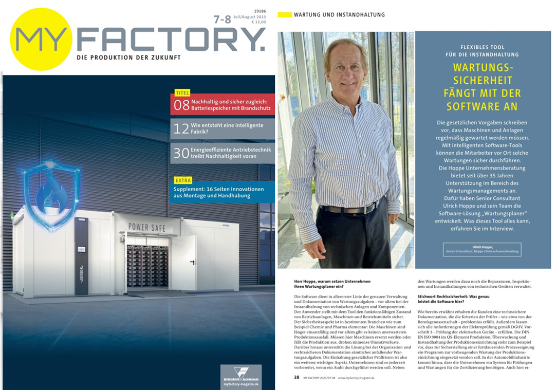 My Factory / 08-23 Vereinigte Fachverlage GmbH, Flexibles Tool f�r die Instandhaltung