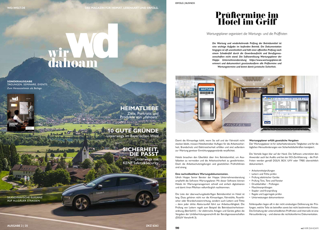 Wirtschaft Dienstleistungen WD-Welt / 10-24 ALPEN-VERLAGSGRUPPE OHG, Pr�ftermine im Hotel im Griff