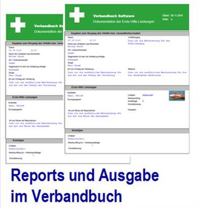 Inhalte im Abreissblock DGUV-Information 204-020 Verbandbuch