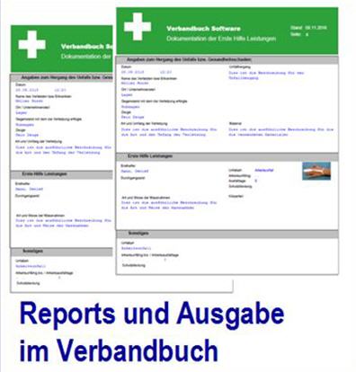 Inhalt Abreissblock DGUV Information 204-020 Verbandbuch