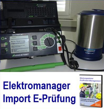   Elektromanager HOPPE importiert die Messergebnisse
.; Schnittstelle für Elektroprüfungen zum Wartungsplaner