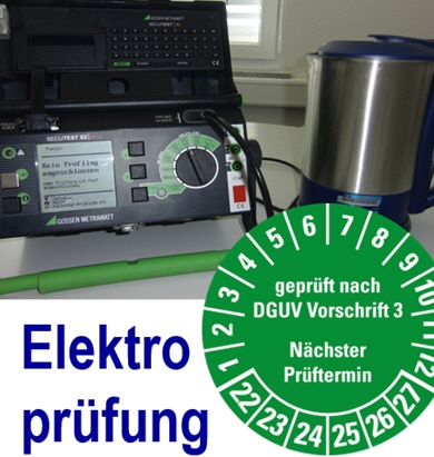 Elektroprfung: Ortsvernderliche elektrische Betriebsmittel. Prfung 