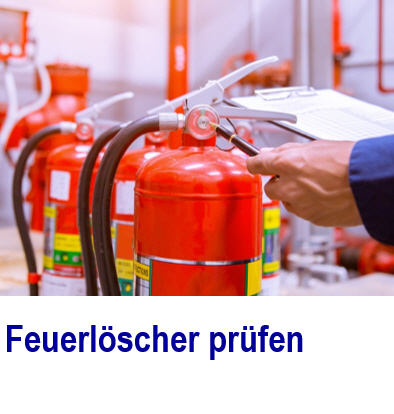 Feuerlscher prfen. Prfplakette beim Feuerlscher anbringen.  Softwa