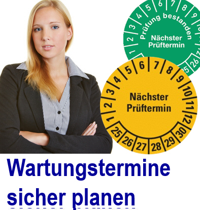 Inspektionsmodul zur Wartungsverwaltung. fr Industrie und  Handwerk.
