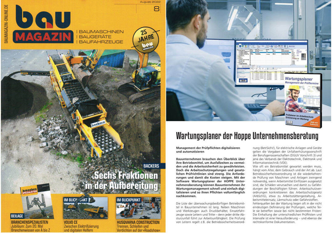 BauMagazin / 08-22 SBM Verlag - Management der Prüfpflichten digitalisieren und automatisieren