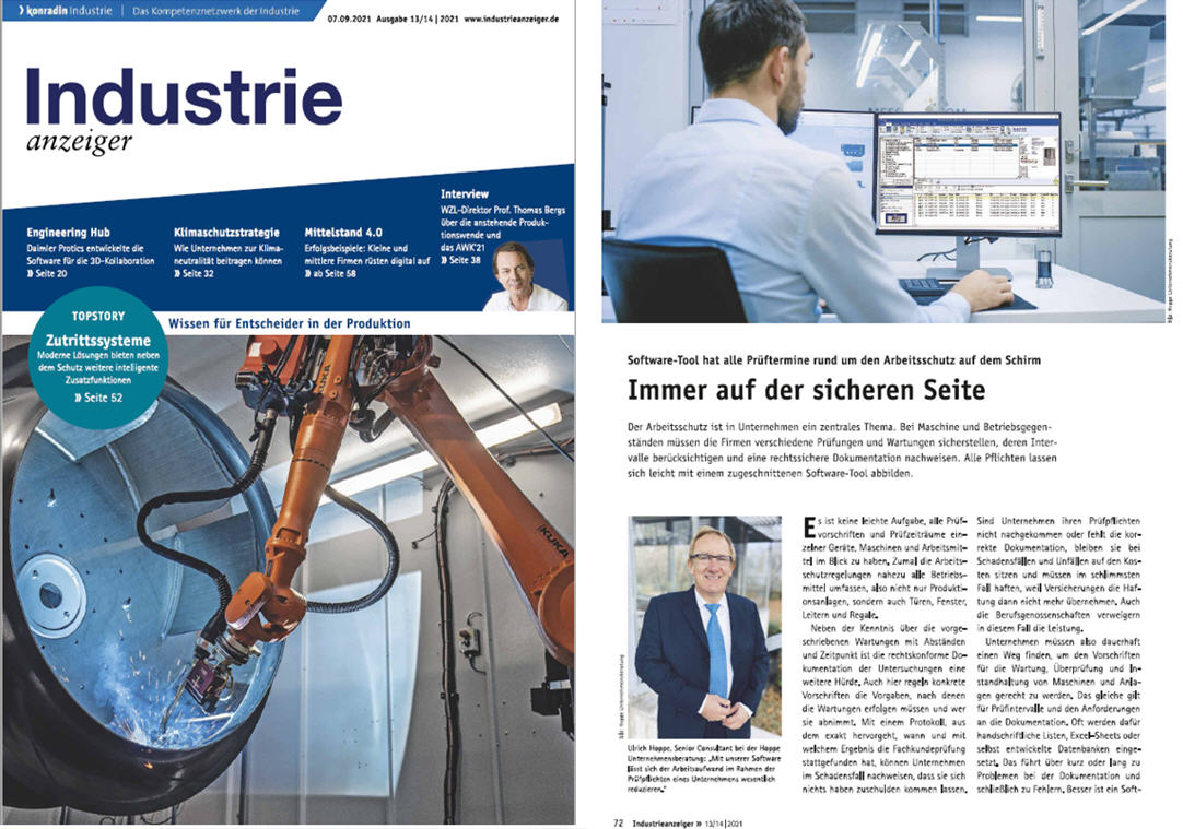 Industrieanzeiger/ 09-21 Konradin-Verlag Robert Kohlhammer GmbH - Immer auf der sicheren Seite