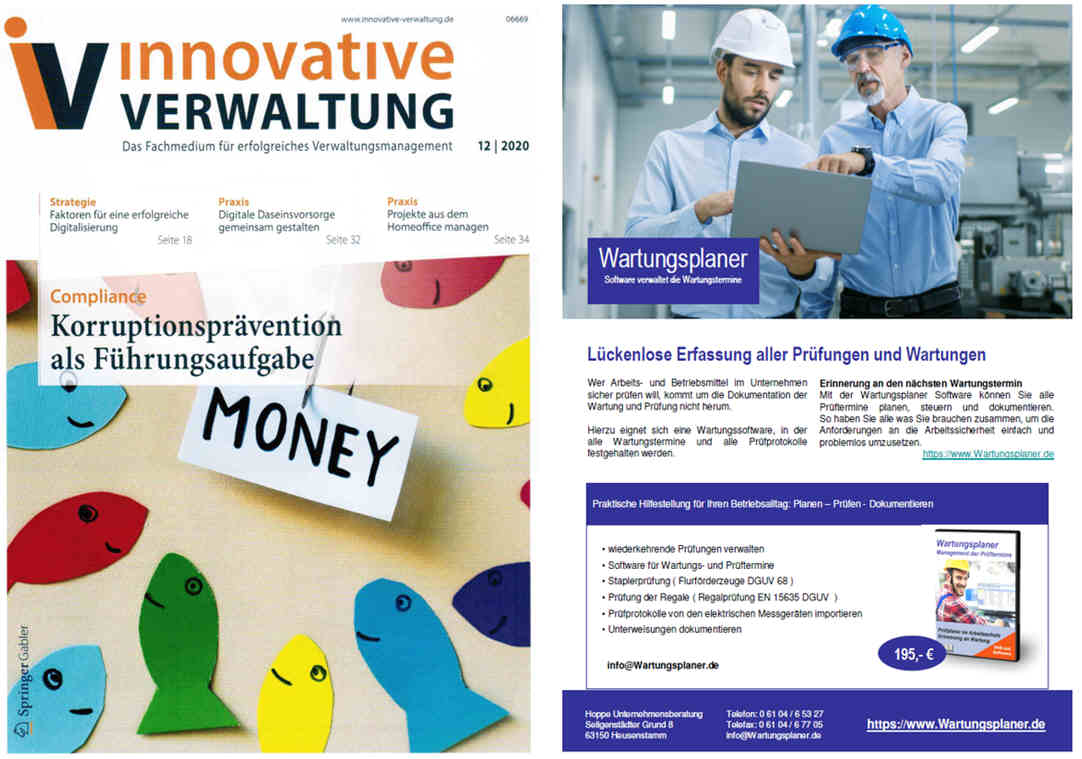 Bestellen Wartungsplaner Software von HOPPE, Bestellformular