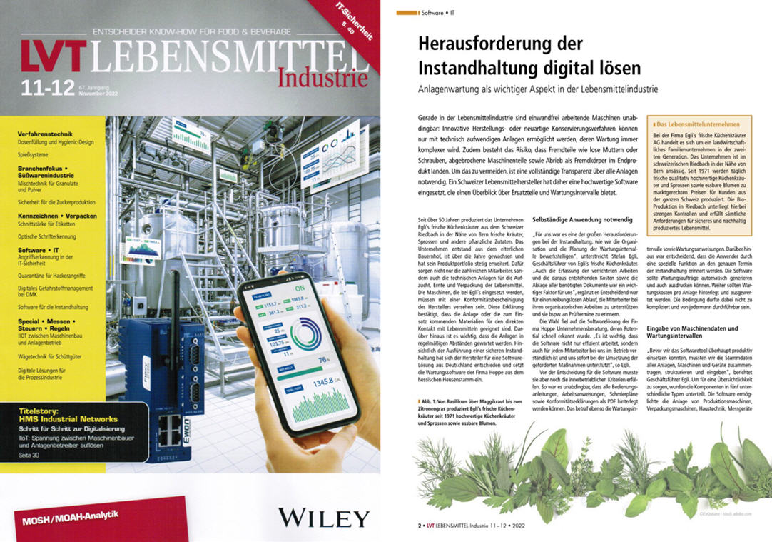 LVT Lebensmittel Industrie / 11-22 Herausforderung der Instandhaltung digital lsen