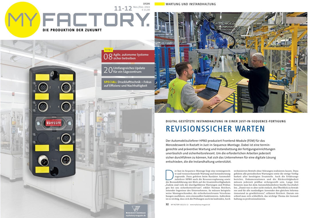 My Factory / 11-22 Vereinigte Fachverlage GmbH,  Revisionsicher Warten, HPBO im Mercedes Benz Werk in Rastatt