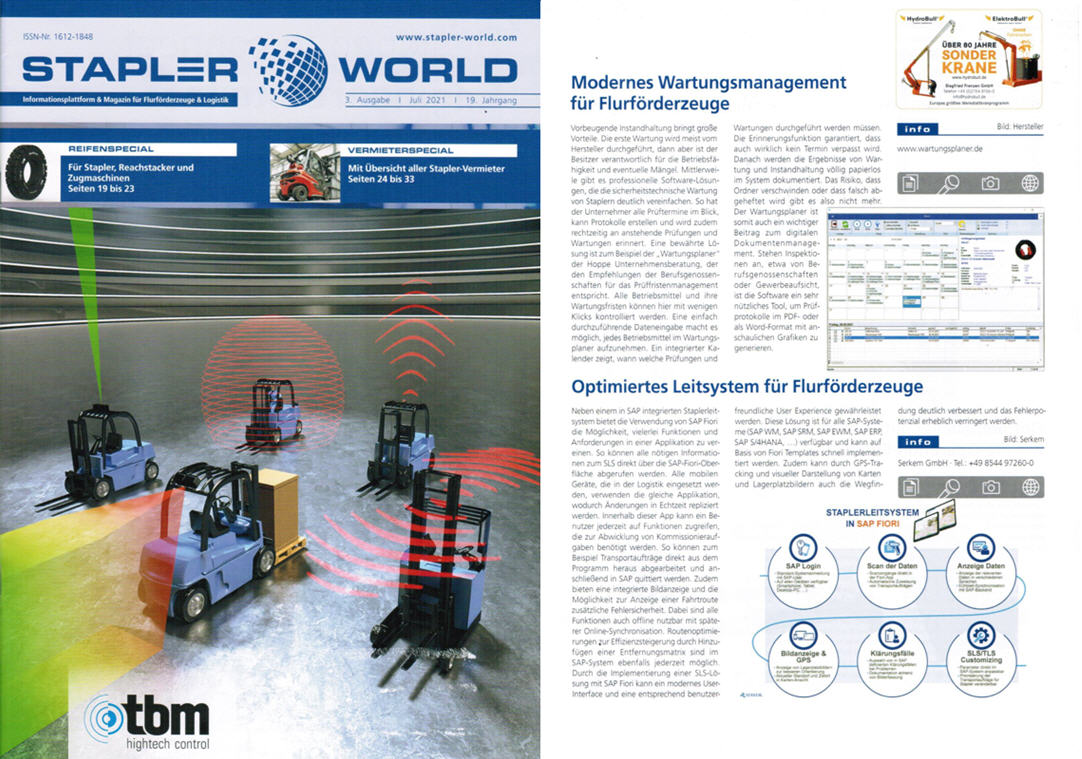 Staplerworld / 08-21 TechTex-Verlag GmbH & Co. KG Modernes Wartungsmanagement fr Flurfrderfahrzeuge