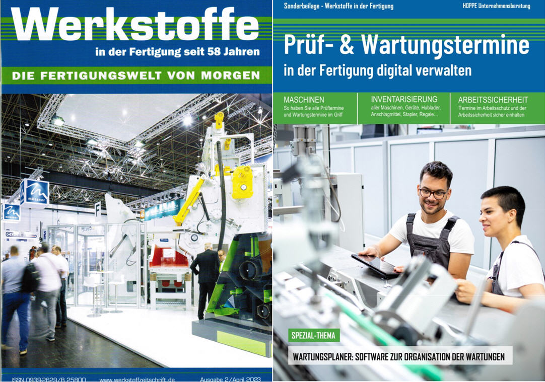 Werkstoffe in der Fertigung 04/23 hwverlag. Warum Ihr Unternehmen auf eine Wartungsplaner-Software Hoppe setzen sollten